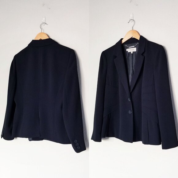 Hobbs London Single Breasted Two Button Darted Pintuck Pleats Blazer Jacket 10 - Picture 11 of 16